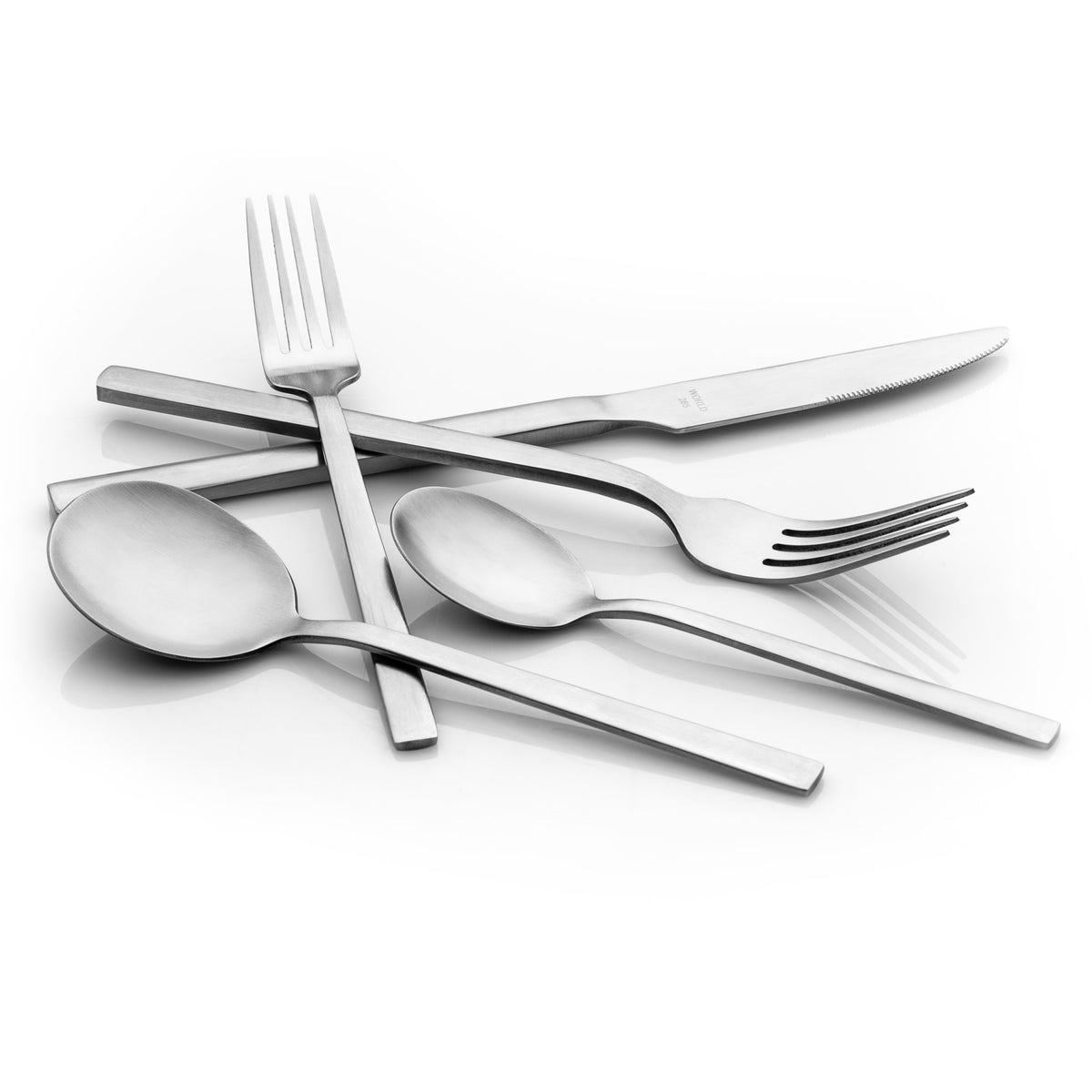 Libbey Elexa Satin Stainless Steel Teaspoon, 6 1/8" Long - Silver