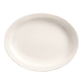 Libbey 740-901 Porcelana Cream Porcelain Platter - 9 1/2"