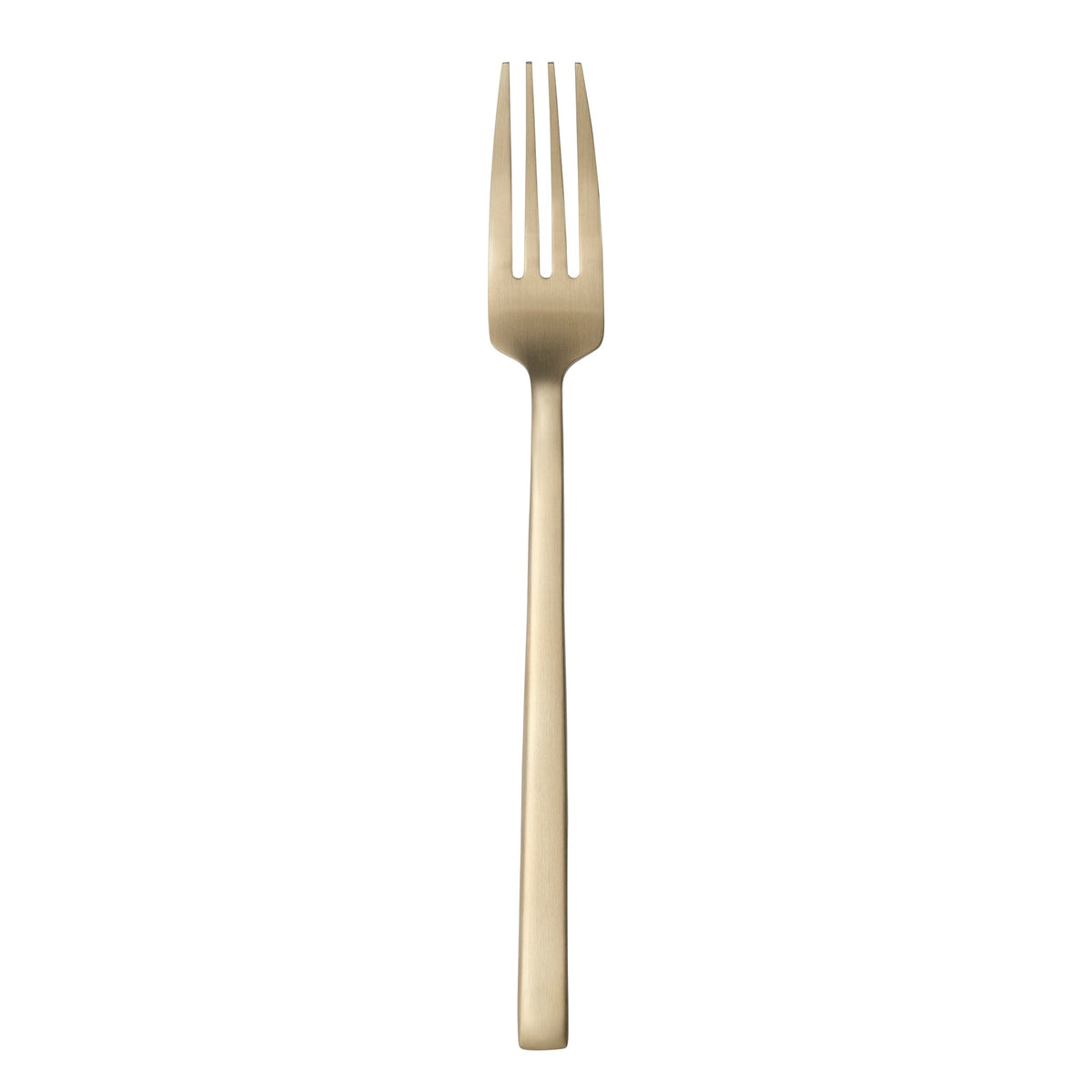 Libbey 763 Elexa Satin OR Stainless Steel Teaspoon, Gold - 8 3/8" Dinner Fork Sample