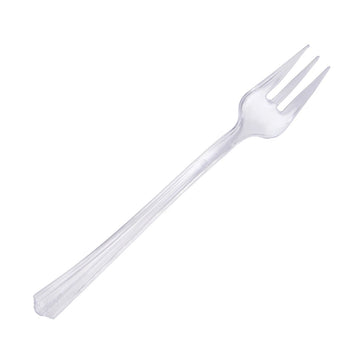 WNA Comet APTFKCL Plastic Tasting Fork, 4 1/5" Long, Clear, 100/Pack - Default Title