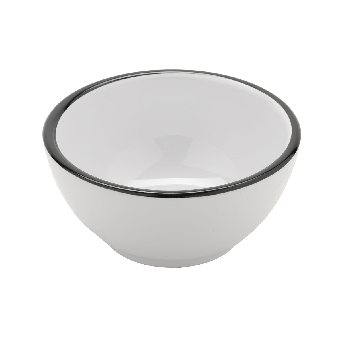 G.E.T. Enterprises B-140-W/BK GET Settlement Bistro White Melamine Bowl, 14 oz. - 1/Sample