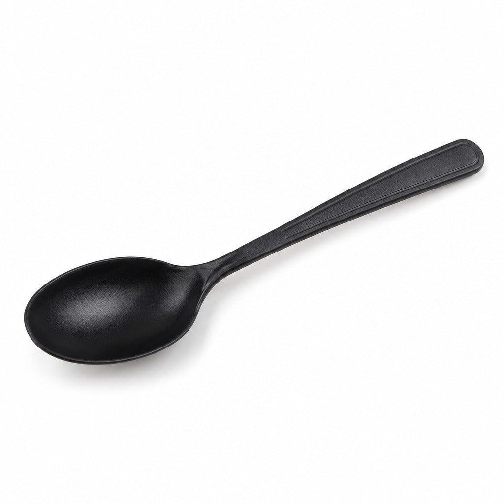 Choice Soup Spoon, 5 3/4" Long, Black, 100/Pack