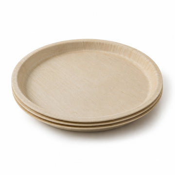 EcoChoice Bamboo Plate, 7" Diameter, Beige, 25/Pack