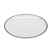 G.E.T. Enterprises CS-1100-W GET Settlement Bistro Melamine Dinner Plate, 11" Diameter, White - Black