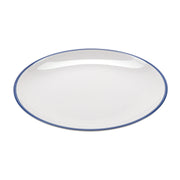 G.E.T. Enterprises CS-1100-W GET Settlement Bistro Melamine Dinner Plate, 11" Diameter, White - Cobalt Blue