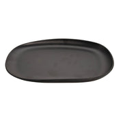 G.E.T. Enterprises CS-1275 GET Riverstone Melamine Plate, 7 1/2" x 12" - Black Gray