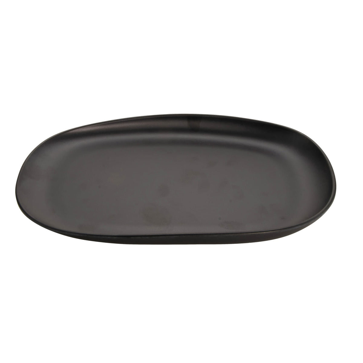 G.E.T. Enterprises CS-1275 GET Riverstone Melamine Plate, 7 1/2" x 12" - Black Gray