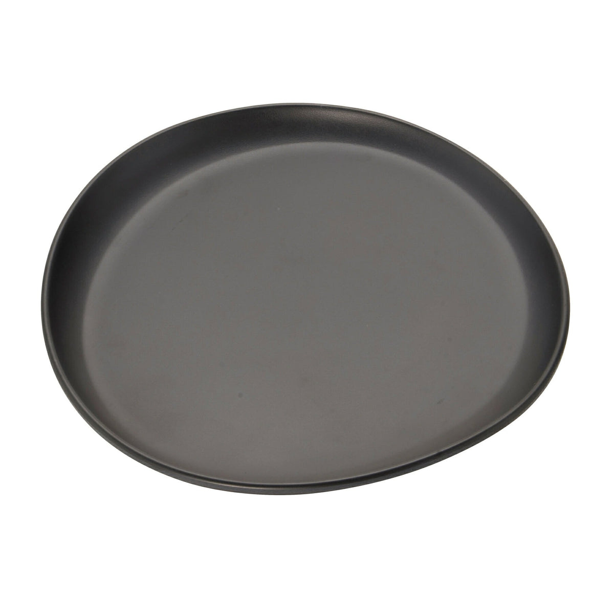 G.E.T. Enterprises CS-610 GET Riverstone Melamine Plate, 6" Diameter - Black Gray