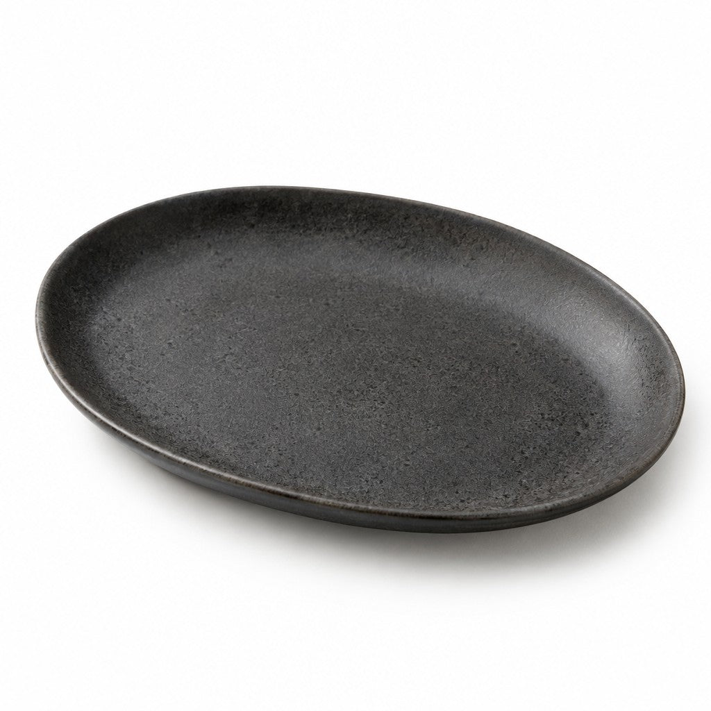 Acopa Stoneware Platter, 6 1/2" x 9 1/2"