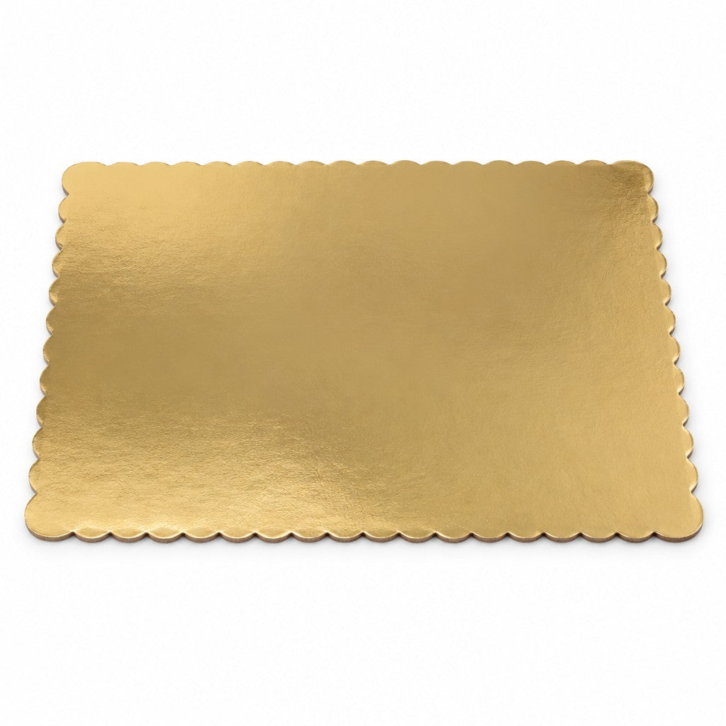 Baker's Lane 18248 Corrugated Cardboard Cake Pad, 13 3/4" x 18 3/4", Gold, 10/Pack