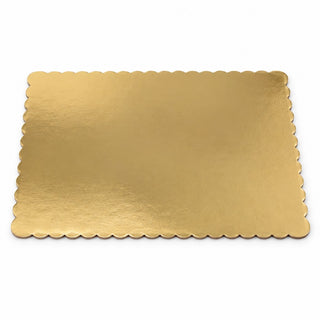 Baker's Lane 18248 Corrugated Cardboard Cake Pad, 13 3/4" x 18 3/4", Gold, 10/Pack