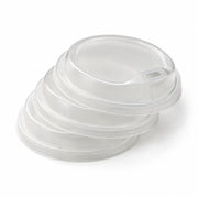 New Roots PLA Plastic Paper Hot Cup Lid, Translucent, 50/Pack