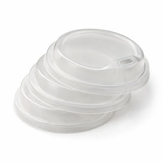 New Roots PLA Plastic Paper Hot Cup Lid, Translucent, 50/Pack