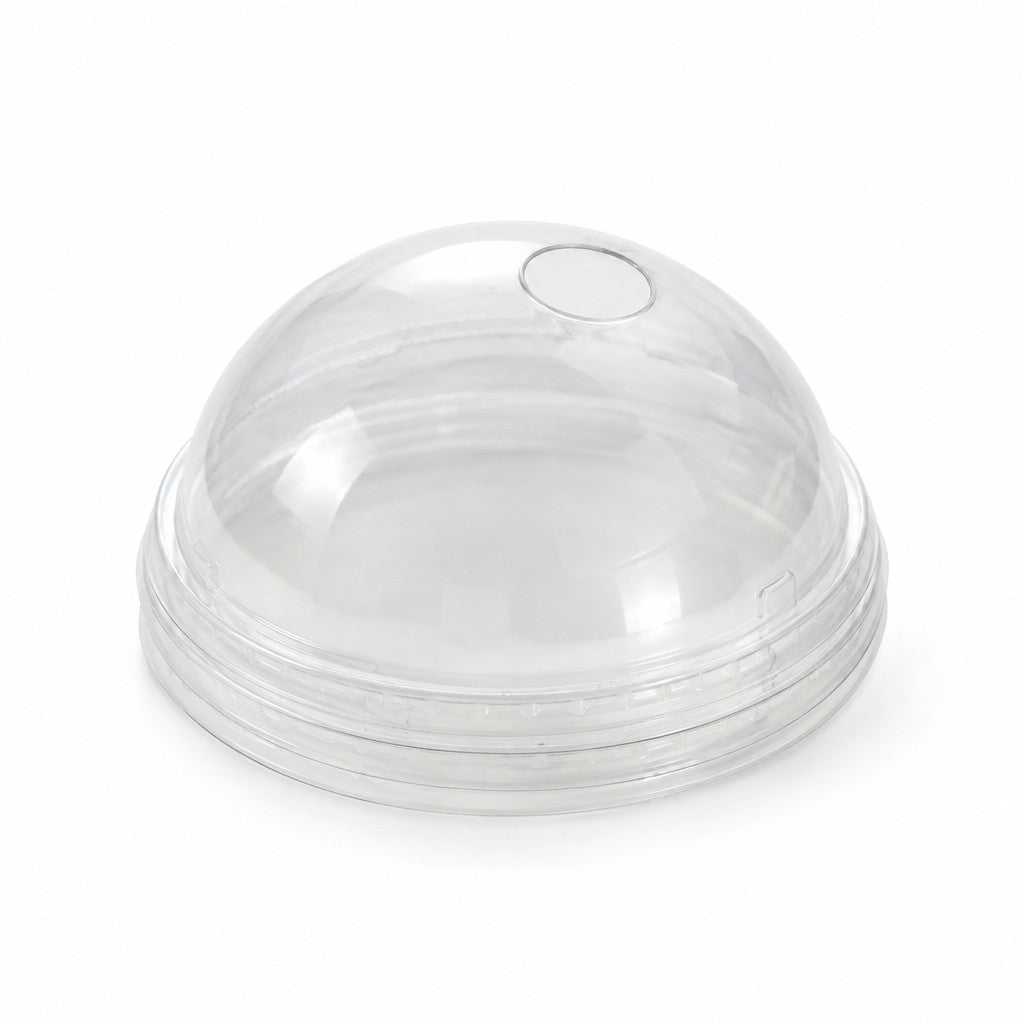 New Roots 9-24 Dome Plastic Cup Lid, 9 - 24 oz., Clear, 40/Pack