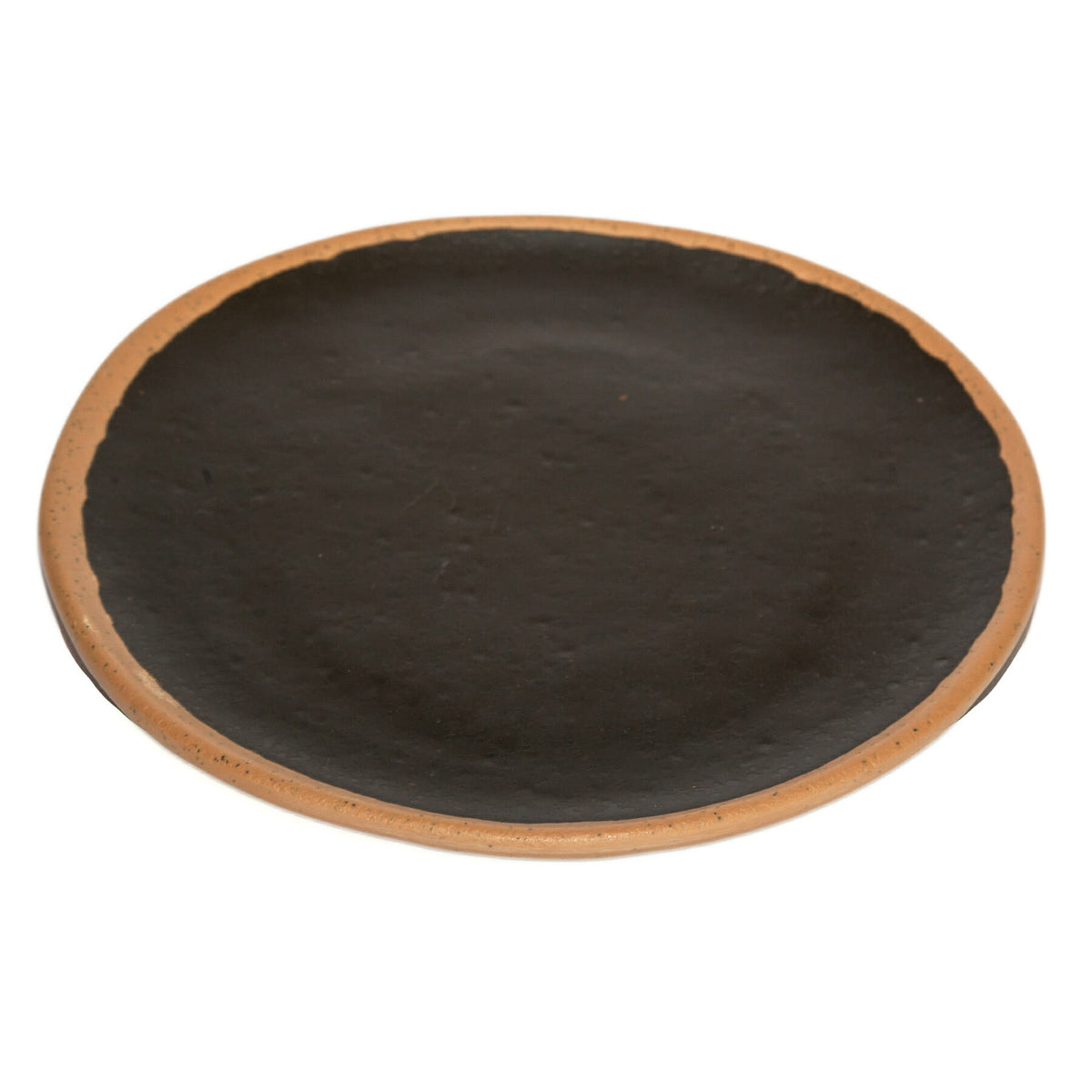 G.E.T. Enterprises P-55 GET Pottery Market Melamine Plate, 5 1/2" Diameter - Brown Orange