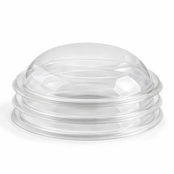 Visions PET Plastic Lid, M, Clear, 25/Pack