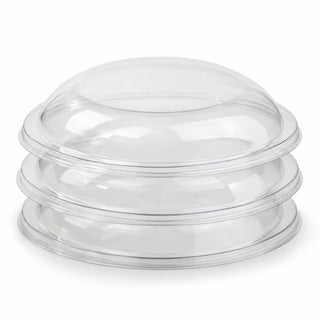 Visions PET Plastic Lid, M, Clear, 25/Pack