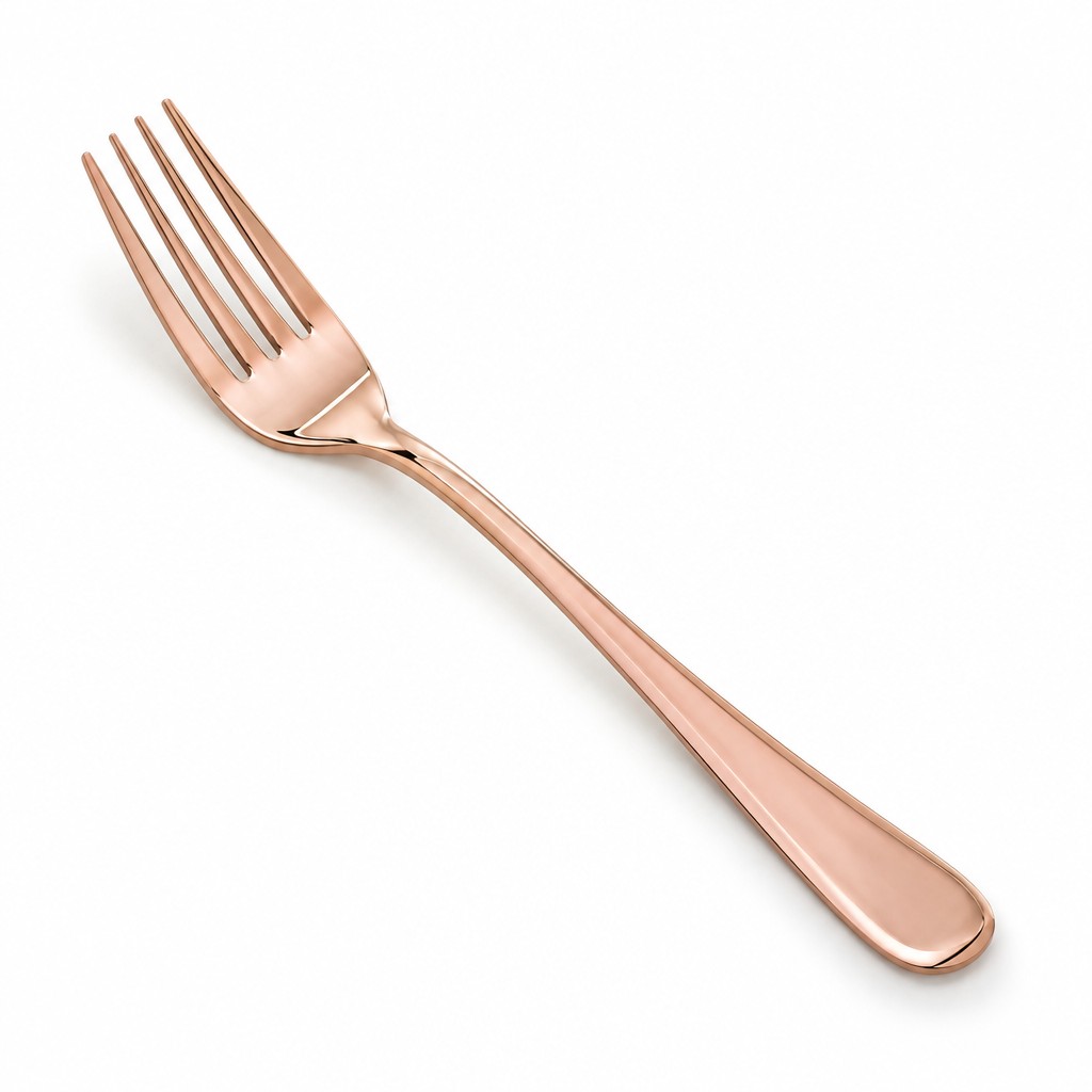 Visions Plastic Fork, Rose Gold, 25/Pack