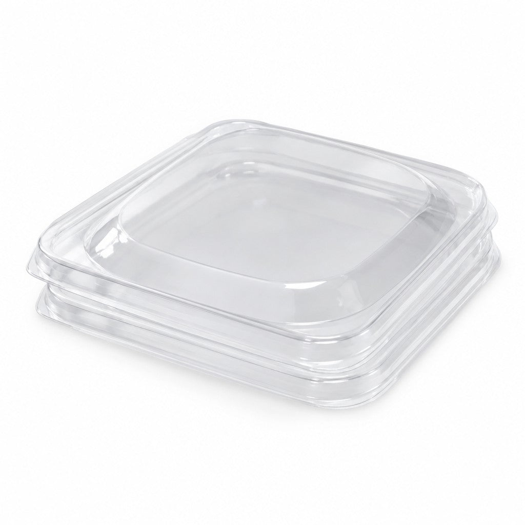 Visions PET Plastic Lid, M, Clear, 50/Pack