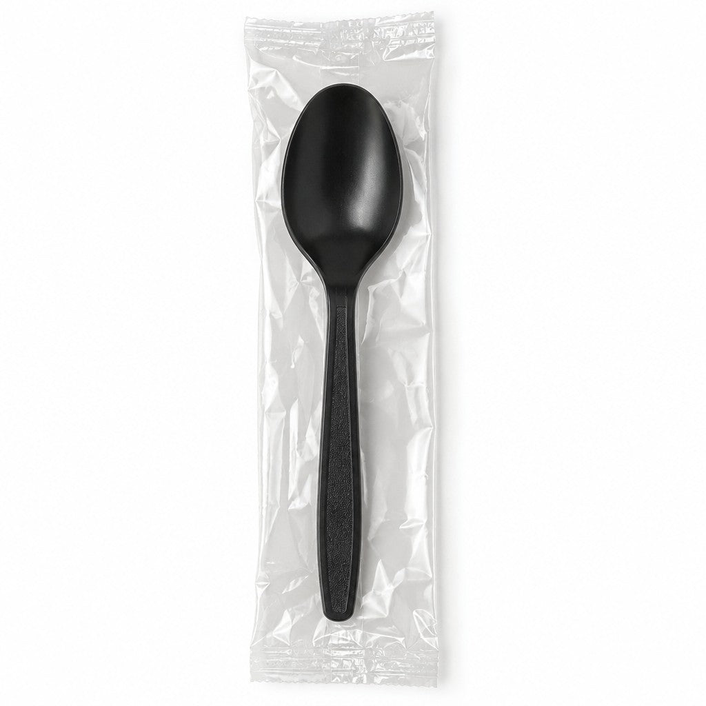 Choice Soup Spoon, 5 3/4" Long, Black, 250/Pack