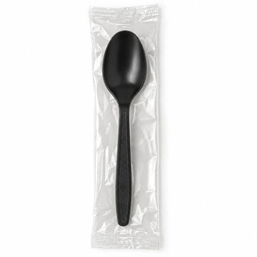 Choice Soup Spoon, 5 3/4" Long, Black, 250/Pack