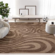 Abani Cozy Brown Area Rug for Living Room, Bedroom - Contemporary Design - 8' x 10' - Durable & Easy to Clean