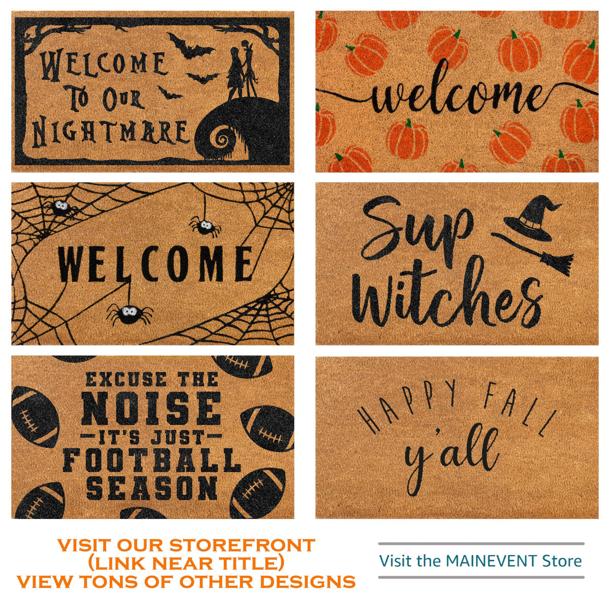 MAINEVENT Hey There Pumpkin Doormat, Coir Fiber, Hey There Pumpkin