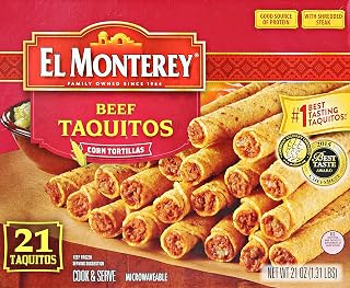 El Monterey Beef & Cheese Taquitos, 21 Count (Frozen)