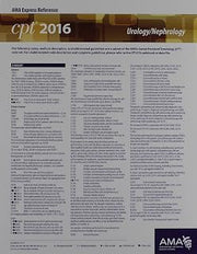 CPT 2016 Express Reference Coding Card Urology/Nephrology