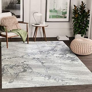 Abani Modern Grey Marble Pattern 5'3"x7'6" Turkish Area Rug Rugs Nova Collection - Stone Texture Design Eclectic Style Accent