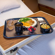Fiberglass Hospital Fast Food Tray by DINEX – 20" x 15" x 0.5", Blue, Model DX1089M50