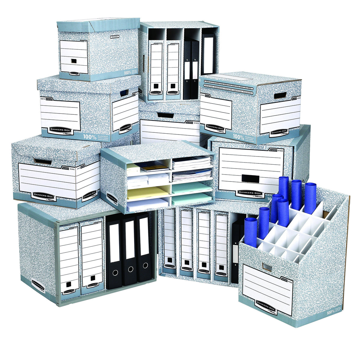 Bankers Box Blue / 80mm#2 / Verschlussknopf Storage File Boxes