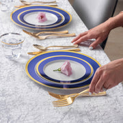 Stock Your Home Blue & Gold Plates / 50-Piece / Formal Plates