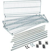 4-Shelf Shelving Unit Dimensions: 24" x 48" x 74" by Nexel – 24"x48"x74", Steel, Chrome, Model VP24487ZC