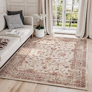 Abani Traditional Beige & Red Area Rug, Babylon Collection - Classic Motif Vintage Turkish Accent Rug Rugs (9' x 12', Beige, Red)