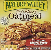 Nature Valley Soft Baked Oatmeal Squares, Cinnamon Brown Sugar, 7.44oz Box (Pack of 4)