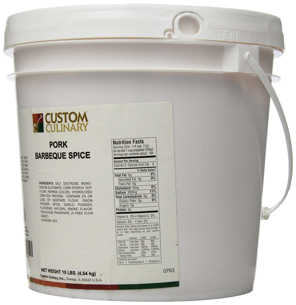 Pork Barbeque Spice by Custom Culinary – 160 Ounce (Pack of 1), Model 07636BCFPZ