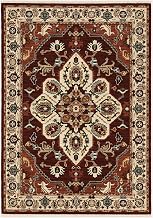 Oriental Weavers Lilihan Wool Blend Area Rug - 5502C - 7'10" x 10'10" - in Red/Ivory - Vintage Inspired, Wool Blend, Dining, Living Room Rug
