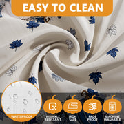 Siilues Round Tablecloth, 70x70 Inch Polyester, Blue