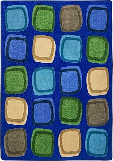 Joy Carpets Harmony Blocks Area Rug in Color Multi, 5'4" x 7'8"
