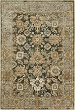 Oriental Weavers Andorra Area Rug - 2417B - 1'10" x 3'2" - in Green/Gold - Vintage Inspired, Stain Resistant, Family and Pet Friendly, Entryway, Bathroom Accent Rug