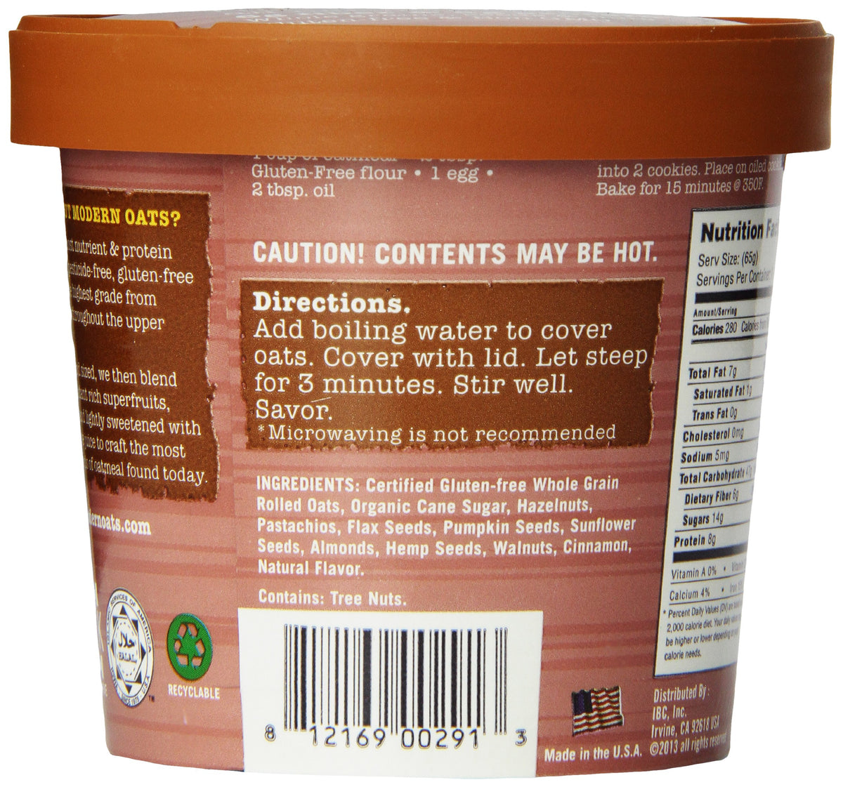 Modern Oats Nuts and Seeds / 2.3 Ounce (Pack of 12) / 12 Breakfast Foods
