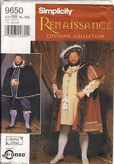 Simplicity Sewing Pattern - 9650 - Use to Make - Men Renaissance King Costume - Sizes XL, XXL