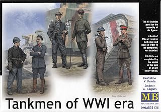 Masterbox 1:35 Scale Tankmen of WWI Era Construction Kit (Grey)