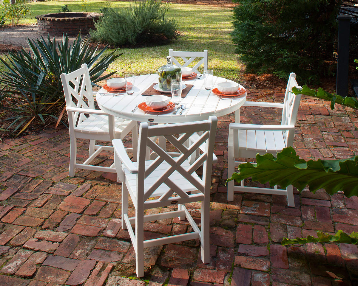 ® Chippendale Dining Set by Polywood – Onesize, High Density Polyethylene, Sand, Model PWS122-1-SA