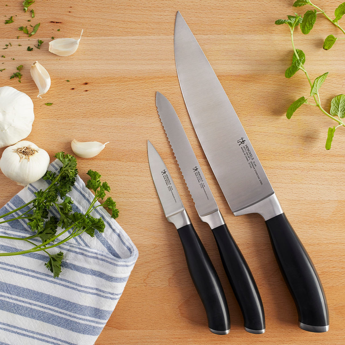 Elan 3-pc Starter Knife Set by HENCKELS – 3-pc, Stainless Steel, Pack of 3, Model 1021248
