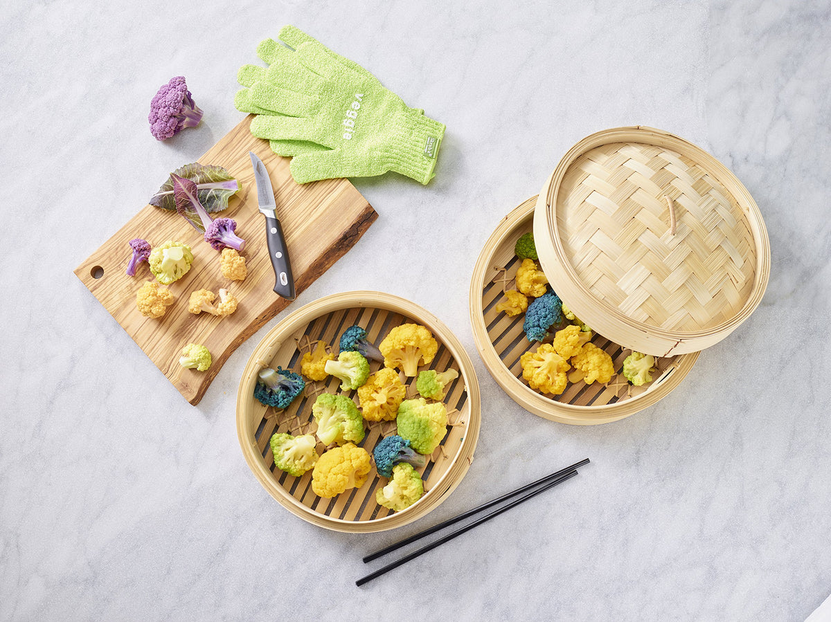 World Cuisine 6-1/4-Inch Bamboo Steamer Set by PADERNO – 6 1/4in, Bamboo, Gray, Model 49603-15