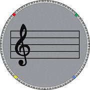Joy Carpets Kid Essentials Music & Special Needs Play Along Rug, Gray, 13'2" Round