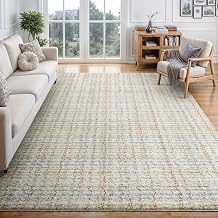 Oriental Weavers Row Gemma GEM05 Area Rug - 7'10" x 10" - Blue/Rust - Transitional, Modern Farmhouse - Soft Polypropylene Cut Pile - for Living Room, Family Room, Dining Room, Bedroom