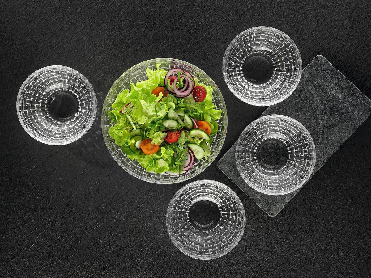 Bossa Nova Round Crystal Dip Bowls by Nachtmann – Set of 4, 3.5 fluid_ounces, Fine Crystal, White, Pack of 4